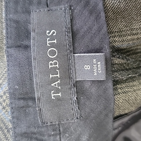 TALBOTS HERITAGE Glen Plaid Windowpane Straight Leg Office Business Dress Pants - Picture 6 of 8